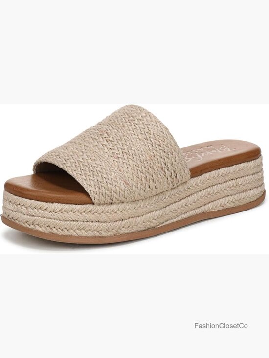 Espadrille Slide Sandals with 2\